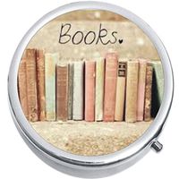 Books Medicine Vitamin Compact Pill Box