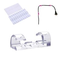 [40 Pack] Cable Clips Adhesive Cord Management Organizer Wire Anchor Sticker Strips Holder 10mm (Clear)