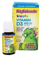 Natural Factors Big Friends Liquid Vitamin D3 10 mcg 400 IU 0 5 fl oz 15 ml