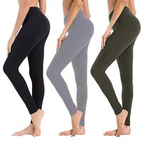 High Waisted Leggings for Women - Soft Athletic Tummy Control Pants for Running Cycling Yoga Workout - Reg & Plus Size