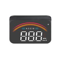 ACECAR Car Universal HUD Head Up Display Dual Mode OBD II/GPS Interface Speedometer Tachometer,Compass,Vehicle Speed MPH KM/h,Engine RPM,OverSpeed Warning,Mileage Measurement,Water Temperature,Voltage