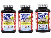 Yerba Prima Psyllium Husks Capsule - 180 per Pack - 3 Packs per case.
