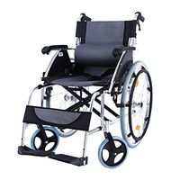 Wen long shop Foldable Wheel Chair,Multifunction Premium Ultra-Lightweight Wheelchair Strong and Sturdy 18” Wide Seat,Full-Length Arms and Elevating Leg Rests for Extra Comfort
