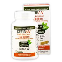 Lane Innovative - Kefiran, Kefir Nutrient + 50 Billion Active Probiotic Cultures, Gluten Free, Vegan, Supports Optimal Digestive Health (60 Vegetable Capsules)