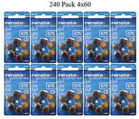 Renata Size 675 0% Mercury Hearing Aid Batteries with Blue Tab Pack of 240