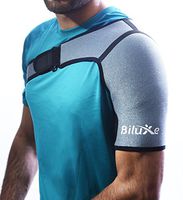 Shoulder Brace - Adjustable Support for Men and Women - Neoprene Compression Sleeve - Relieves Pain for Rotator Cuff Injury, Dislocated Joint, Sport Injuries - Left or Right Compatible - Medium Size