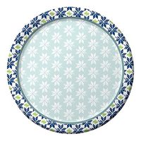 Creative Converting 8 Count Sturdy Style Paper Dessert Plates, 7", Peacock Paisley