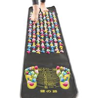 Chinese Reflexology Walk Stone Pain Relieve Foot Leg Massage Mat Health Care Electronic Manual Size 35x170 cm