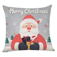 Indexshop Merry Christmas Theme Decorative Pillow Covers, Colorful Decorative Couch Throw Pillow Cases, Festive Home Decor Cushion Covers, Fits 18 x 18 Pillows (D)