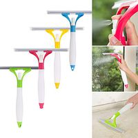 TXIN 4 Pieces Window Squeegee Cleaner Tool Professional Spray Water Squeegee Blade Streak Free, Green Blue Yellow Rose Red