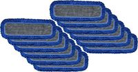Microfiber Dust Mop Pads 18" : Velcro, Launderable, with Fringe Yarn - 12 Pack