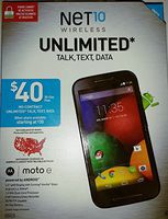 Net10 - Motorola Moto E No-Contract Cell Phone - Black