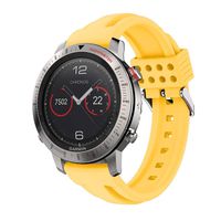 XZZTX Compatible with Garmin Fenix Chronos Watch Band, Soft Silicone Replacement Watch Strap Wristband Compatible for Garmin Fenix Chronos Smart Watch,Yellow