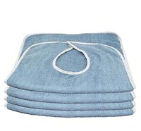 Deluxe Adult Terry Cloth BIBS - 4PK BLUE