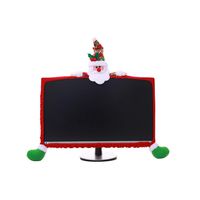 Docooler Computer Cover, Santa Claus Snowman Design Notebook Computer Monitor Dust Cover Pretty Christmas Decoration Supplies Xmas Home Office Ornament