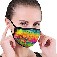 Mouth Cover Earloop Mouth Cover Comfort Polyester Breathable Cover - Fantasy Color Neon Adjustable Elastic Band Windproof, for Camping Running