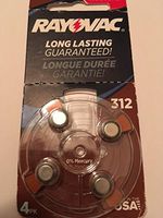 Rayovac L312ZA-4ZM Size 312 Hearing Aid Battery