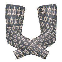 Unisex Arm Sleeve Abstract Geometric Brown UV Protection Arm Compression Sleeve Skin Protection Sport Arm Cooler Sleeve for Running Hiking Jogging Motorcycling Climbing Camping