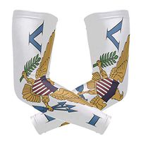 Anyangquji Virgin Islands Flag Arm Sleeve Protectiv for Man Elbow Brace for Arthritis (1 Pair)
