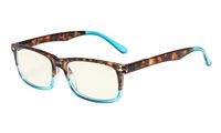 Eyekepper Anti Glare Computer Reading Glasses, Tortoise-Blue +2.50