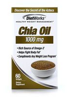 DietWorks Chia Oil Softgels, 1000mg, Rich Source of Omega 3s, Weight Loss formula, 30 servings
