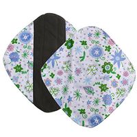 QIUUE Washable Aunt Towel - Reusable Bamboo Cloth Pad Washable Menstrual Pad Mama Sanitary Towel Pad (White, S)