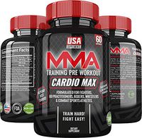 Cardio Max Pre Workout Capsules - Energy Pills - Nootropic Brain Booster - Workout Supplements for Men & Women - Caffeine Pills 200mg - Perfect for MMA, Wrestling, BJJ & Endurance Based Athletes
