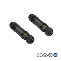 2 Way IP68 Waterproof Junction Box Outdoor Cable Connector, 2-Pack La Vane 2 Way IP68 Waterproof 5 Pin Cable Connector External Sleeve Coupler for Ø 4-14mm Cable Range