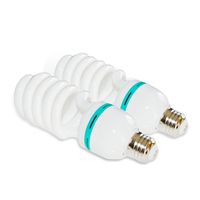 CowboyStudio Set of Two 105 Watt, 5500 K Fluorescent Daylight Balanced Light Bulb for Photography and Video Lighting