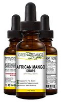 Green Organics African Mango Drops with Maqui Berry for Natural Weight Loss and Appetite Suppression Support (2 Fl Oz)
