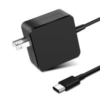 61W 65W USB-C Type C Power Adapter Charger, WEGWANG USB-C Charger for MacBook/Pro, Lenovo, ASUS, Acer, Dell, Huawei, HP and Other Laptops or Phones with USB C- UL Listed(Black)