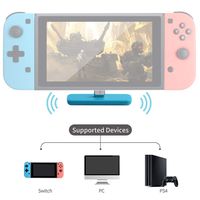 GuliKit NS07 Route Air Switch Bluetooth Adapter Wireless Audio Transmitter w/APTX Low Latency Hi-Fi for Nintendo Switch,Switch Lite,PS4,PC Laptops for Airpods Bluetooth Headphone Speakers (Blue)