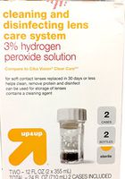 Up&Up Cleaning and Disinfecting Lens Care system 3% Hydrogen Peroxide Solution 2x12 Fl Oz Includes 2 Contact Cases