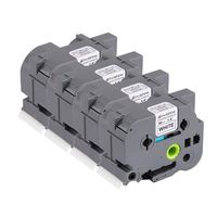 Molshine Compatible Standard Adhesive Laminated Label Tape,Replacement for Brother P-Touch TZe261 TZe-261 TZ261 TZ-261,Black on White,36mm x 8m(3/2 inch x 26.2 feet),4 Pack