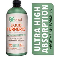 Qunol Liquid Turmeric Curcumin 500mg, Vegetarian Formula, Ultra-High Absorption, Anti-Inflammatory, Sugar Free Dietary Supplement, Extra Strength, Tropical Orange, 60 Servings