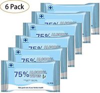 60 Pieces Wet Wipes 75% Soft Alcohol Wipes for All-Purpose Cleaning Wipes Alcohol Wipes