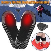 Amyove 1 Pair 4.5V Battery Electric Foot Heated Shoe Boot Insoles Heater Sock Snow Feet Warmer