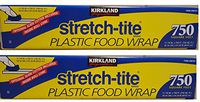 Kirkland Signature Stretch Tite Plastic Food Wrap eXiZgc, 2 Packs (750 Sq ft Food Wrap)