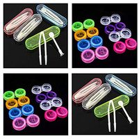 Contact Lens Inserter/Remover Tweezers & Case Kit + 1 X Plastic Contact Lens Storage Soaking Cases L + R Marked