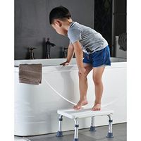 Shower Stool Children Adjustable Non-Slip Bathroom Bath Stool Toilet mat Footstool