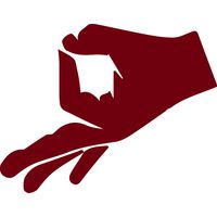 USCLIFESYLE Symbol Gotcha Hand (Burgundy) (Set of 2) Premium Waterproof Vinyl Decal Stickers for Laptop MacBook Phone Tablet Helmet Car Window Bumper Mug Tuber Cup Door Wall Decoration