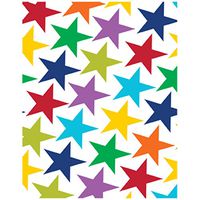 JAM PAPER Design Tissue Paper - Colorful Stars - 3 Packs of 4 Sheets