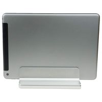 1PC Vertical Laptop Stand Adjustable Size Desktop Aluminum MacBook Stand with Adjustable Dock Size, Fits All MacBook, Surface, Chromebook and Gaming Laptops (Silver)