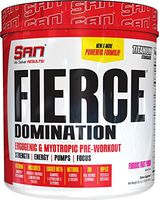 SAN Nutrition Fierce Domination Egrogenic & Myotropic Pre-Workout Supplement, Furious Fruit Punch, 30 Servings