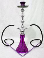 2-hose Hookah Pipe Sale! 26" PURPLE NIGHTFALL Shisha Narghile