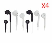 JustJamz [4 Pack] Stereo Earbuds with Mic and Volume Control 3.5mm in-Ear Headphones for Samsung Galaxy iPhone iPad (2 x Black, 2 x White)