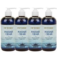 Massage Lotion Anti-Inflammatory Cooling | Helps Relieve Muscle & Joint Pain | w/Green Tea & Lavender Extract | Therapeutic | Intime 12oz (4 Pack)