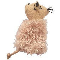 Refillable Mouse Toy Stuffed with Your Choice of 5 Different Cat Drugs (Tatarian Honeysuckle, Silver Vine, Valerian Root, Lemongrass, Catnip) (Brown, Silver Vine Fruit, Sticks and Leaves)