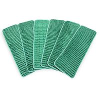 Arkwright Microfiber Wet Mop Pad Pack of 6 (18 inch, Green)