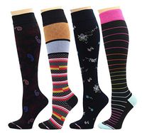 4 Pairs Dr. Motion Therapeutic Graduated Compression Women's Knee-hi Socks… (F)